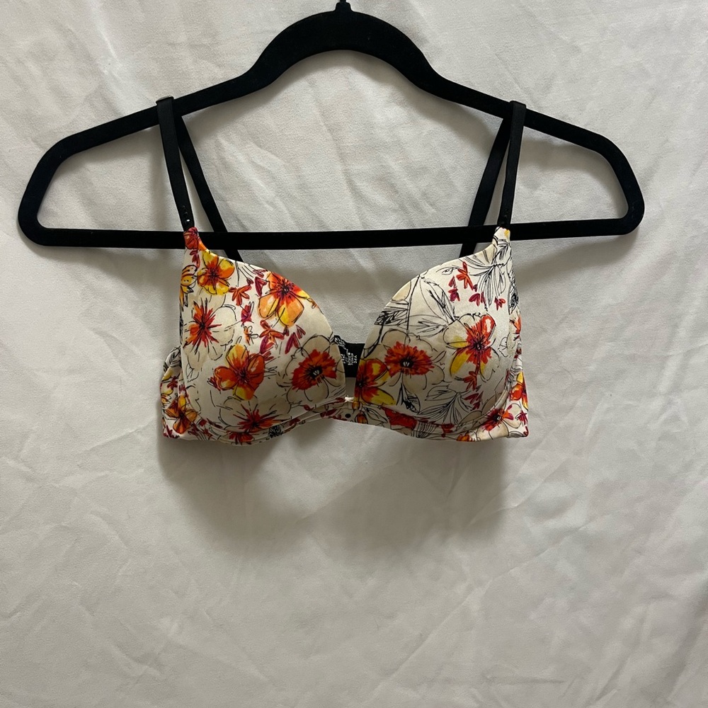 Super cute floral push up bra